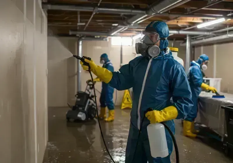 Basement Sanitization and Antimicrobial Treatment process in Park Ridge, IL